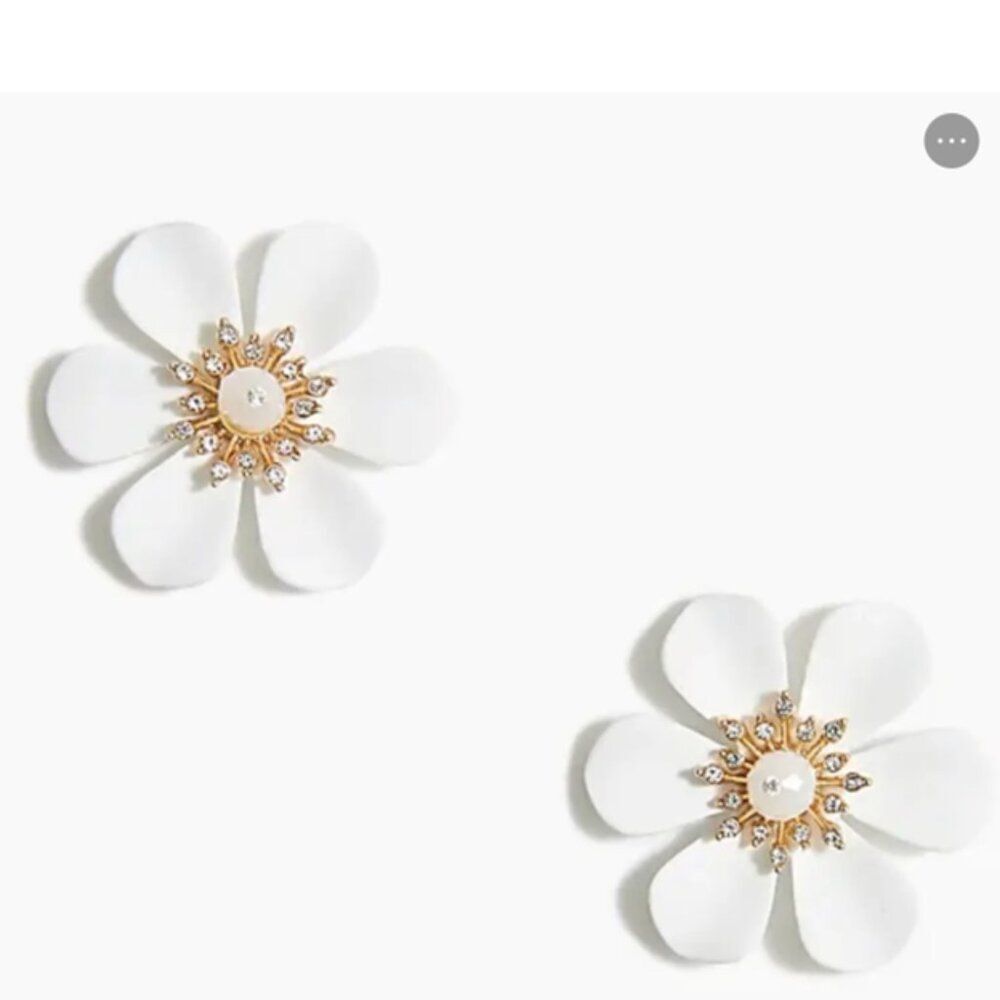 J.βCrew Factoryβ Flower Earrings - NWT (Storage box+Pouch Included)